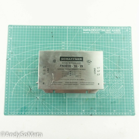 Schaffner Line Filter FN351-16-29 Power Line Filter Chassis 16A,520 VAC,5.2 mH - Picture 1 of 6